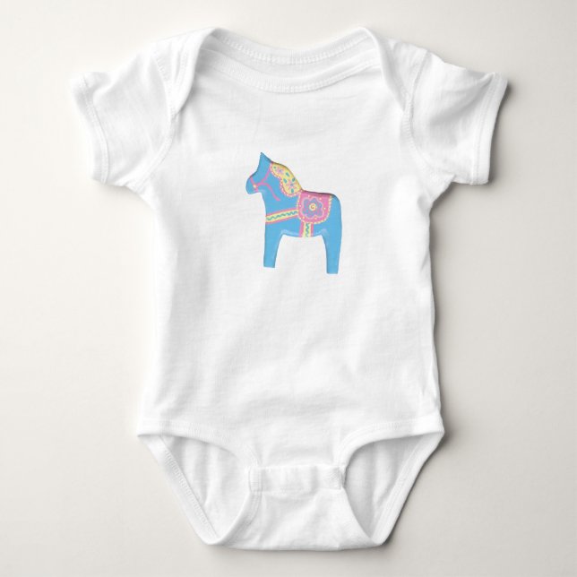Pink Baby Dala Bodysuit (Front)