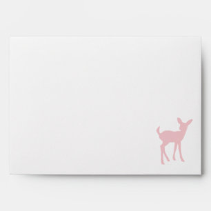 Pink Baby Deer and Burlap Envelopes