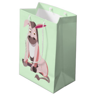 Pink Baby Donkey Funny Gift Bag - Customisable