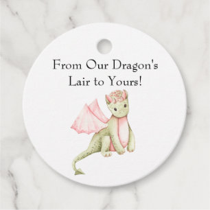 Pink Baby Dragon “From Our Dragon’s Lair to Yours” Favour Tags