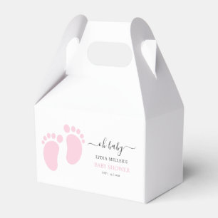 Pink Baby Feet Baby Shower Party, Girl Baby Shower Favour Box