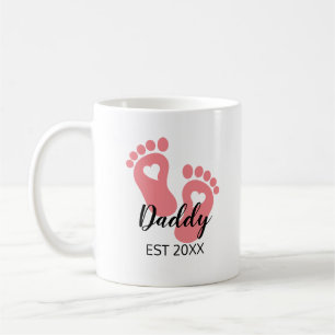 Pink Baby Feet New Dad Baby Girl Coffee Mug