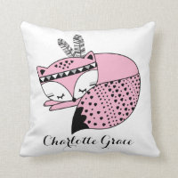 Pink Baby Fox Tribal Woodland Forest Nursery Gift