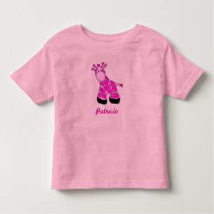 Pink Baby Giraffe Toddler T-Shirt