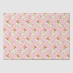 Pink baby girl Angel pattern tissue paper