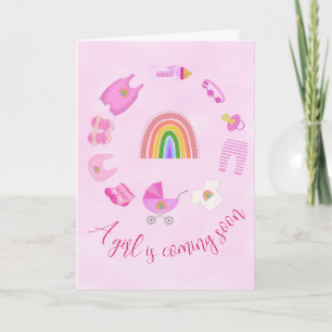 Pink Baby Girl Baby Shower Invitation