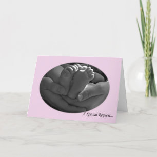 Pink Baby Girl Godparents Request Greeting Card