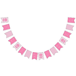Pink Baby Girl Oyster shell and Pearl Baby Shower Bunting