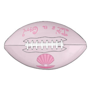 Pink Baby Girl Oyster shell and Pearl Dad To Be Football