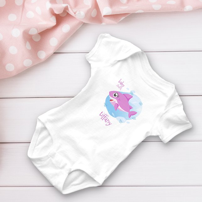 Pink Baby Girl Shark Bodysuit (Creator Uploaded)