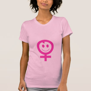 Pink baby girl smiley face female symbol T-Shirt