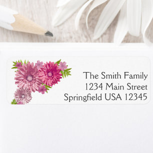 Pink Baby In Bloom Brunch Shower return address