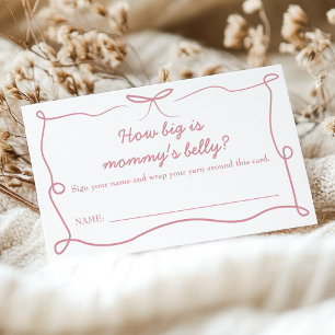 Pink Baby Is Brewing How Big Is Mommy's Belly Enclosure Card