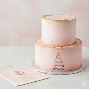 Pink Baby Its Cold Outside Baby Shower Napkin