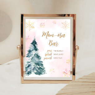 Pink Baby It's Cold Outside Mom Osa Bar Poster