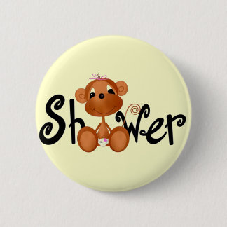 Pink Baby Monkey Button