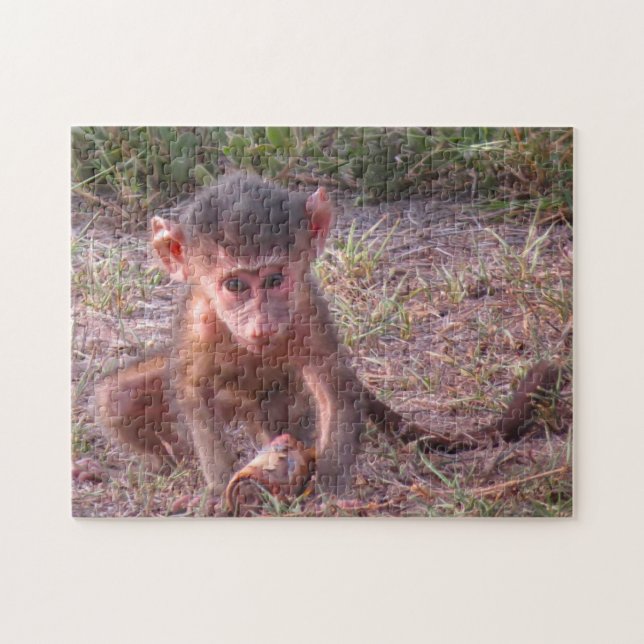 Pink Baby Monkey Jigsaw Puzzle (Horizontal)