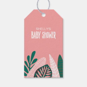 Pink Baby On Board Baby Shower Favour Tag