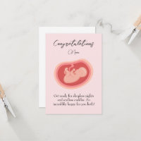 Pink Baby On The Way Congratulations card