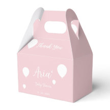 Pink Baby Shower Favour Boxes
