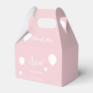 Pink Baby Shower Favour Boxes