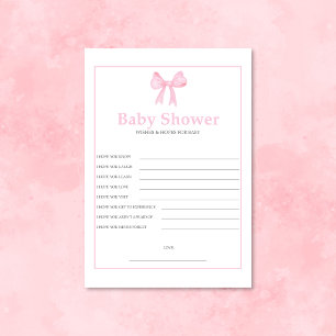 Pink Baby Shower Hopes & Wishes for Baby – Print Custom Letterhead