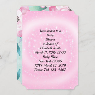 Pink Baby Shower Invitation