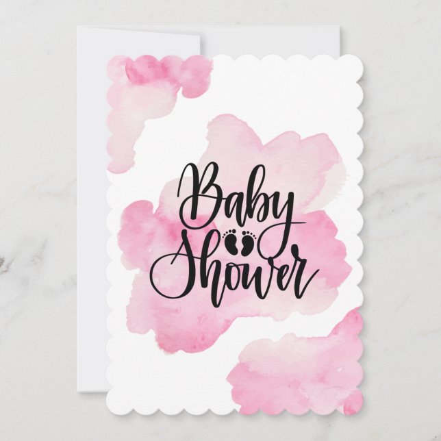 Pink Baby Shower Invitation (Front)