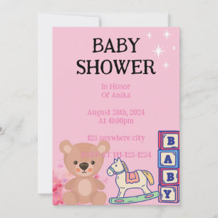 PINK BABY SHOWER INVITATION