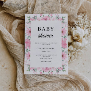 Pink Baby Shower Invitation Template