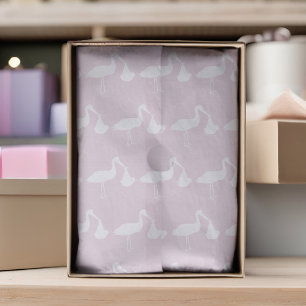 Pink Baby Shower Stork Pattern Tissue Paper