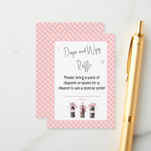 Pink Baby Soda Ready to POP Diaper or Wipes  Enclosure Card