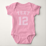 Pink Baby | Sports Jersey Design Baby Bodysuit<br><div class="desc">Pink Baby | Sports Jersey Design • Baby Football Bodysuit</div>