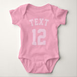 Pink Baby | Sports Jersey Design Bodysuit<br><div class="desc">Pink Baby | Sports Jersey Design • Baby Football Bodysuit</div>