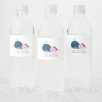 Pink Baby Whale Girl Baby Shower