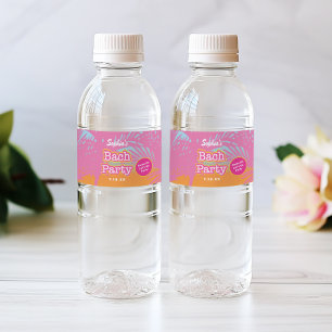 Pink Bach Party Food and Beverage Label Set