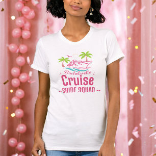 Pink Bachelorette Cruise Bride Squad Tee