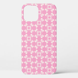 Pink background, modern seamless pattern. Vintage iPhone 12 Case
