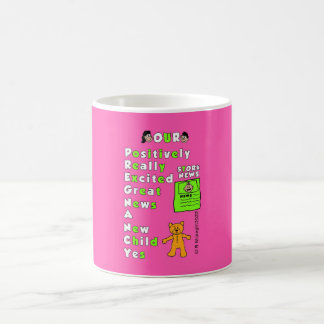 Pink Background Pregnancy Acronym Girl Mug 