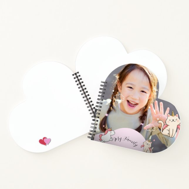 Pink background & sweet girl  notebook (Inside)