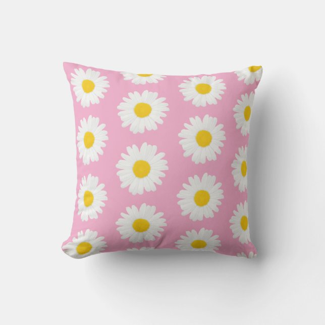 Pink Background Throw Pillows (Front)