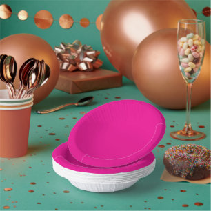 Pink Background with Black Border Design Ideas Paper Plate