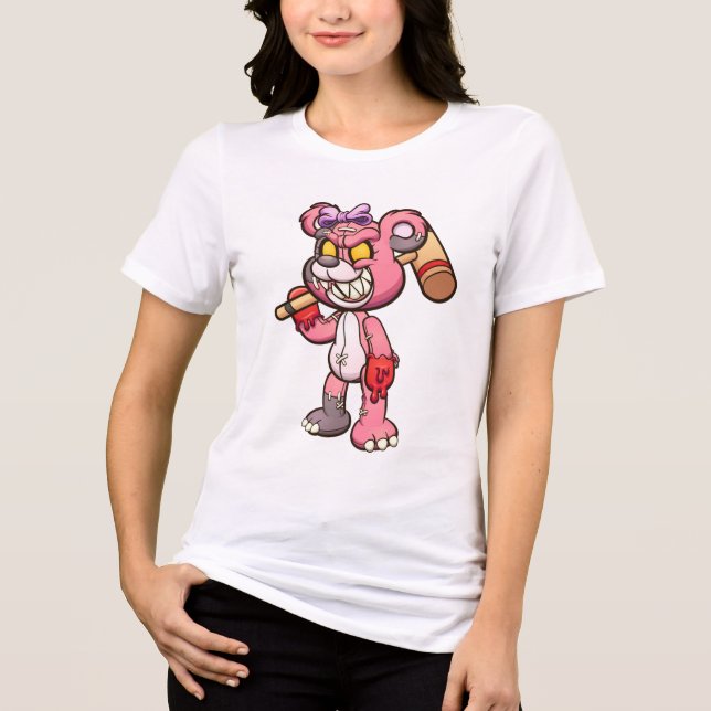 Pink Bad Bear Tri-Blend Shirt (Front)