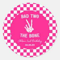 Pink Bad Two The Bone Skeleton 2nd Birthday Party