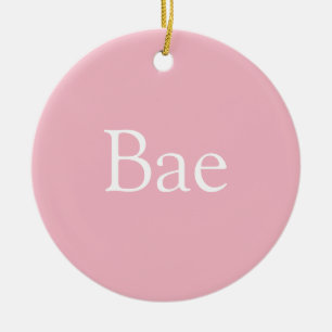 Pink Bae Definition Wife Girlfriend Ceramic Tree Decoration