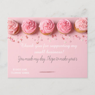 Pink BAKERS Thank you Card 