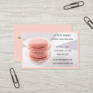 Pink Bakery Baker Pastry Chef Pink Macarons Business Card