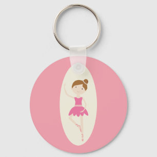 Pink Ballerina 1 Keychain