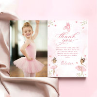 Pink Ballerina Ballet Birthday Photo