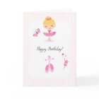 Pink Ballerina Birthday Party Greeting